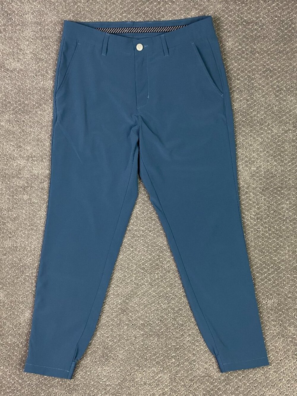 Primo Golf Joggers Pants Mens 32 SHORT Slate Blue Ankle Zip Zipper Performance